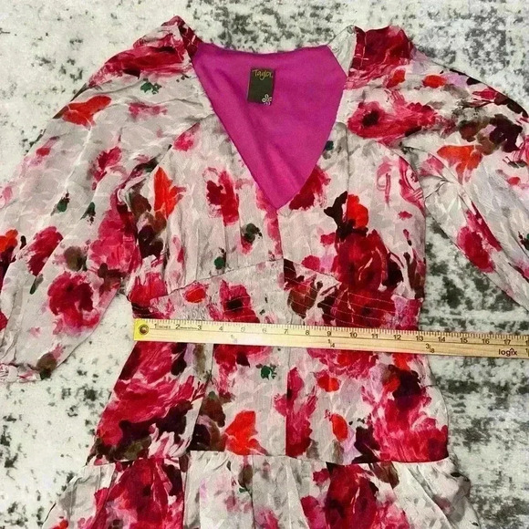 Women's Taylor Floral Dress Size Unspecified/See pics for measurement/Pink White - Picture 6 of 16